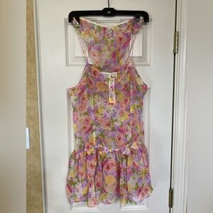 Victoria Secrets Pink floral top with matching panties (No tags)